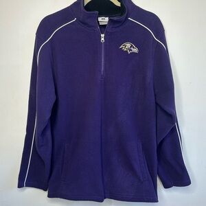 Baltimore Ravens Purple Kids Youth Fleece Pullover Sweatshirt 1/2 Zip XL 18 NFL